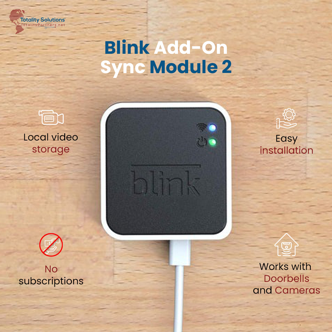 TotalityInc's tweet photo. Elevate home security with Blink Add-On Sync Module 2. Seamlessly integrate this smart solution for real-time monitoring and easy controls. Trust Totality Inc. for ultimate peace of mind. 

#TotalityInc #HomeSecurity #SmartHome #Charleston #SouthCarolina https://t.co/qd2k5h4OFv