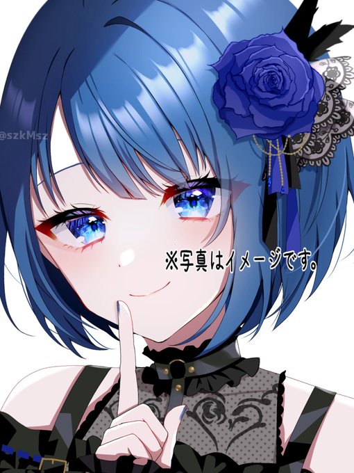 「blue hair lace」 illustration images(Latest)