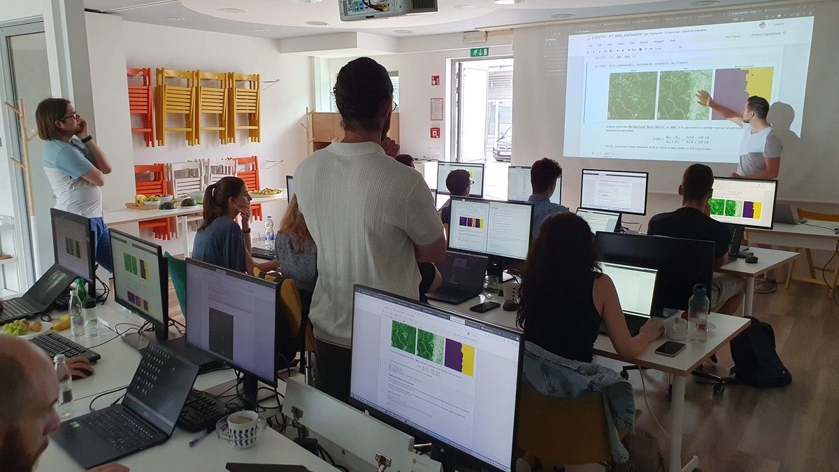 sinergise's tweet photo. 🎓 @sinergise #SummerSchool update! 🧑‍💻 Yesterday we learned how to detect 🔥 wildfires using 🛰️ imagery &amp; #MachineLearning. And today, our front-end team is focused on how we can present #satellite data and data from the implemented API.
Read more here ➡️ https://t.co/nUtmrgVE4s https://t.co/3F64CAwz4x