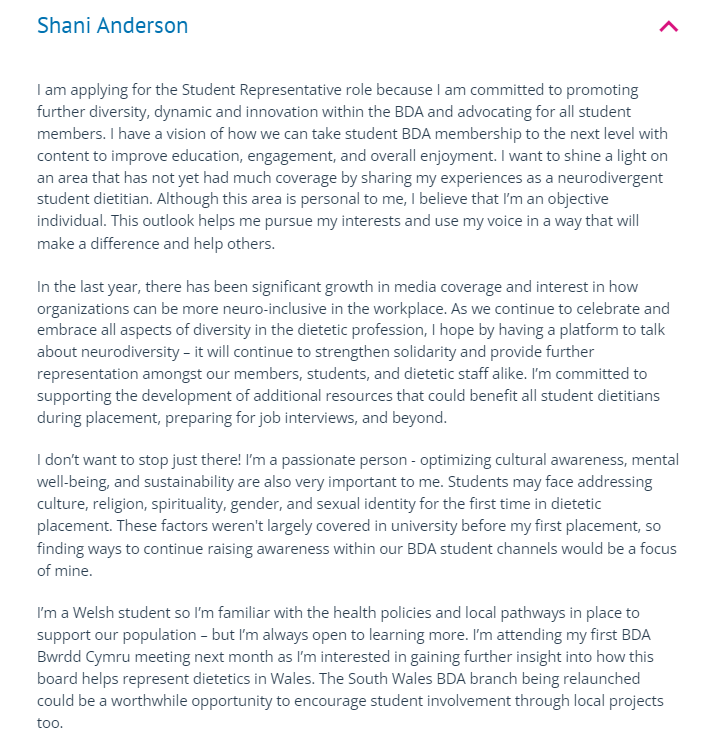 shanianders's tweet photo. Exciting news to share...

I'm running for #BDAStudent Rep 2023-2024💙

Student Members can vote here:
https://t.co/n7ZAFaeAMN

(Some of my address is missing on the BDA webpage, so I've added those quotes here to complete it) 🙂

#bdadietetics https://t.co/UpakAsGMJ6