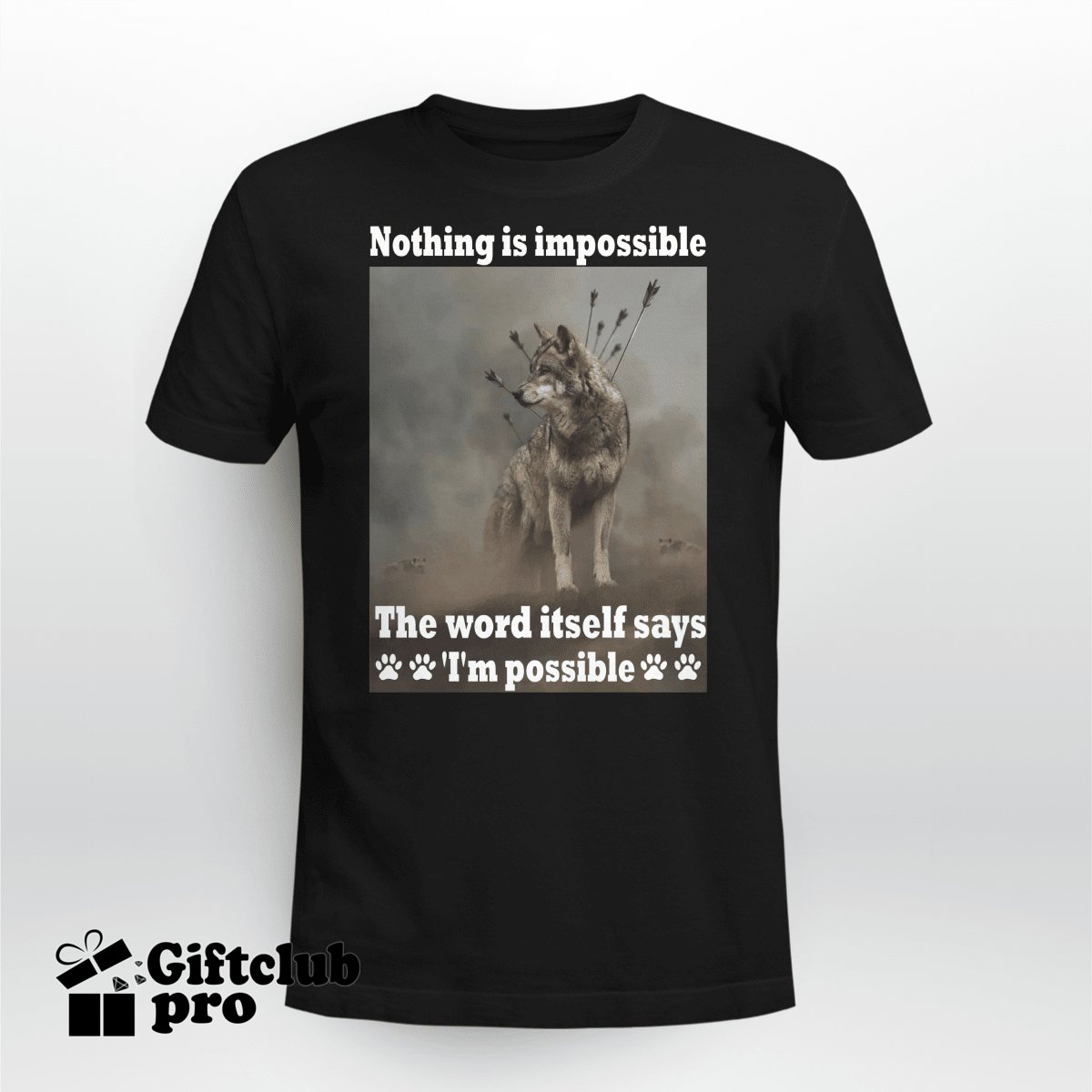 Nothing is impossible T-shirt.
giftclubpro.com/collections/wo…
#wolftshirt #wolvestshirt #dogtshirt #insparation #conqure