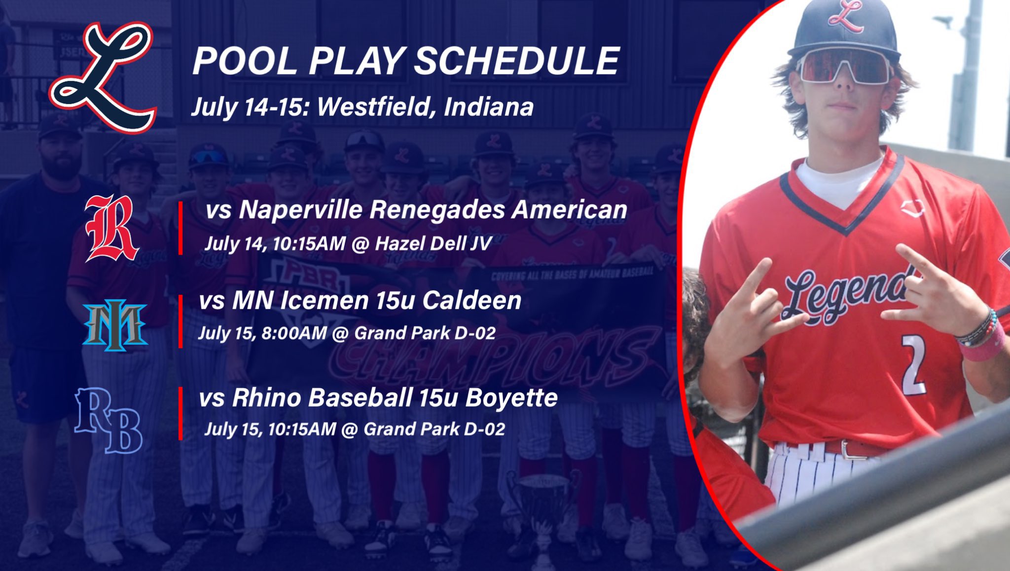 Louisville Legends 2026 National Baseball on Twitter "Pool play
