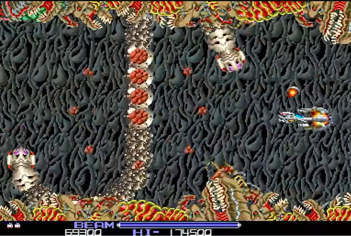 GamerDeMeia's tweet photo. 🕹️ R-Type
🏢Irem
📅1987
🕹️Irem M72
👥1-2
🎮Tiro
📝Com um cérebro anexado a uma nave, combata o império Bydo e seus alienígenas malvados. Esse entra para a lista de jogos que muita gente não terminou.
Existe um remake desse jogo chamado R-Type Dimensions EX #arcadeverse https://t.co/PBiFI3Bmhx
