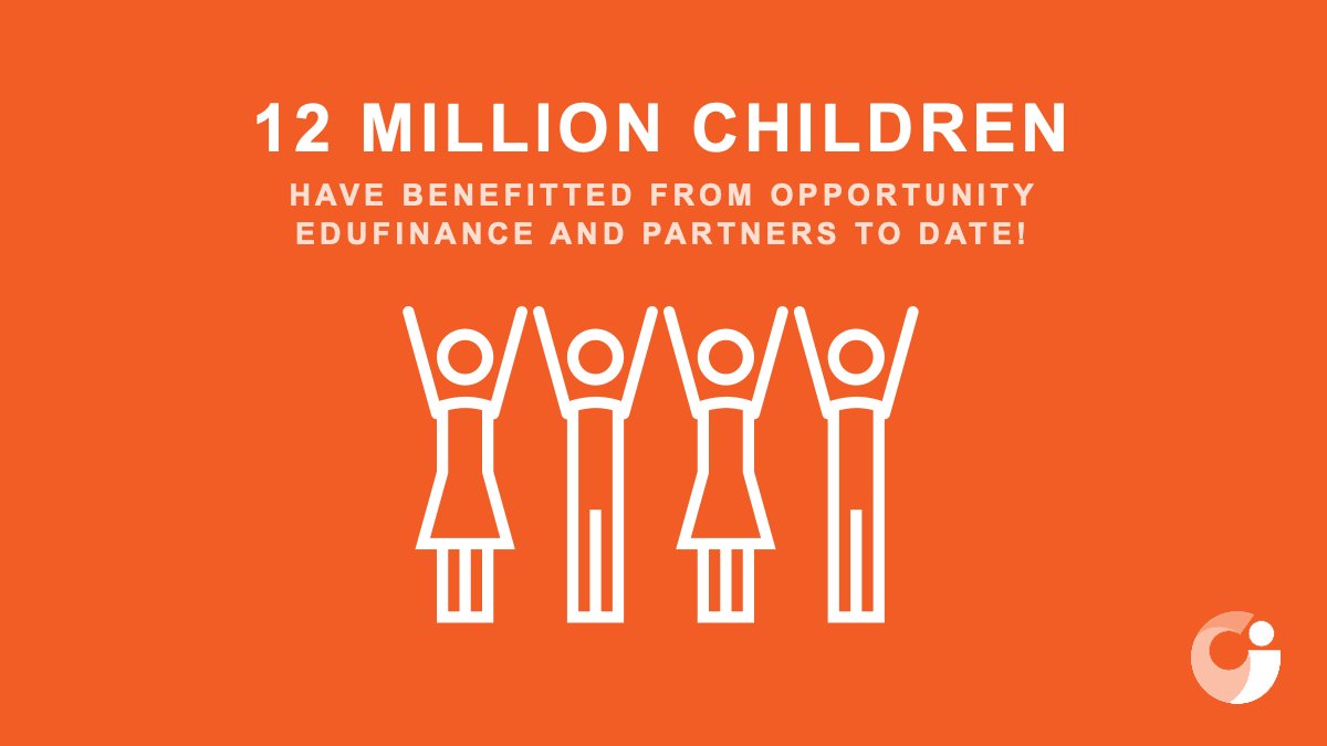 Today we are celebrating a new milestone. 12 million children have benefitted from Opportunity EduFinance and partners to date. Please share and celebrate with us! 
edufinance.org
#sdg4 #edufinance #education4all #impactinvesting