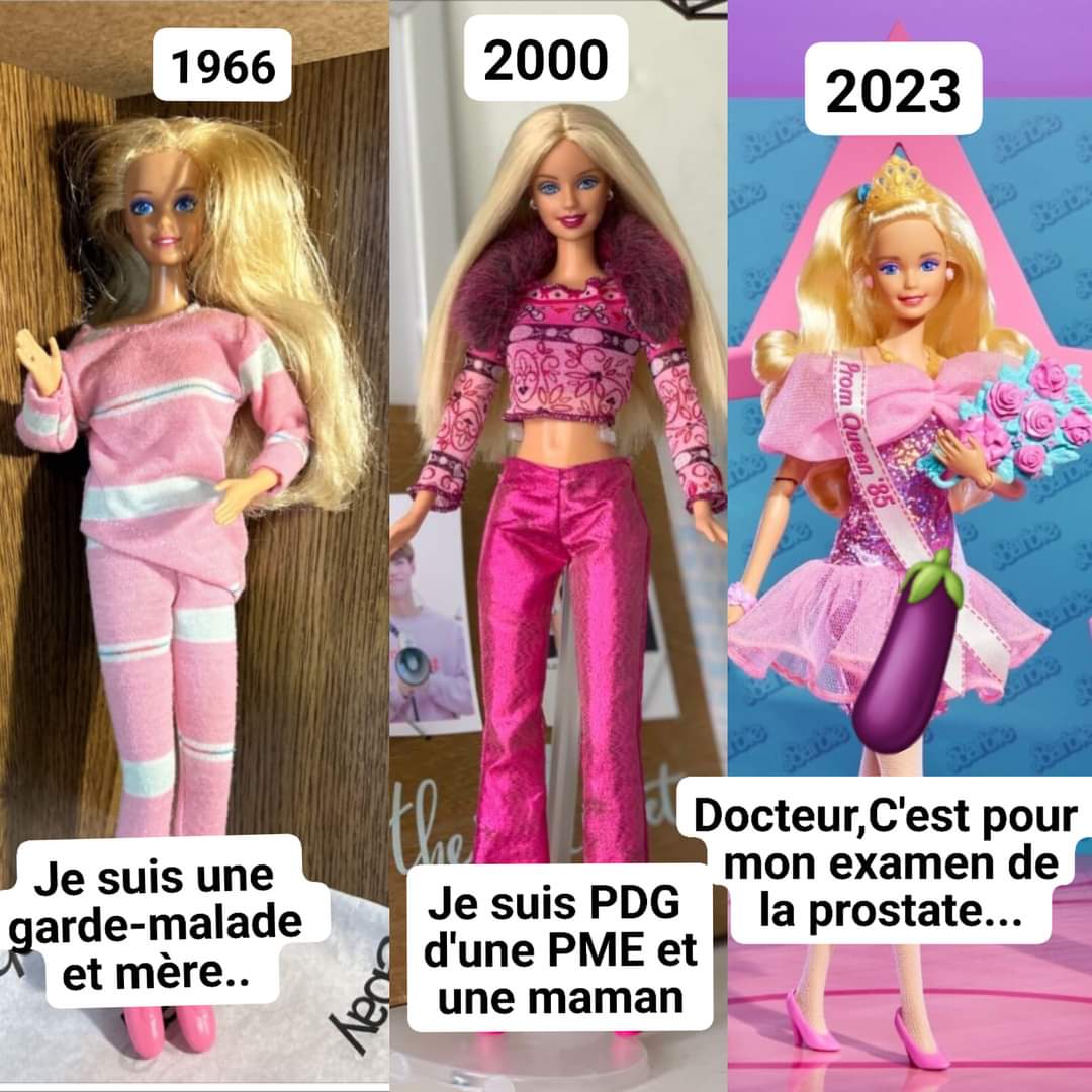 Avec la sortie du film Barbie...
Voyez son évolution depuis 1960....