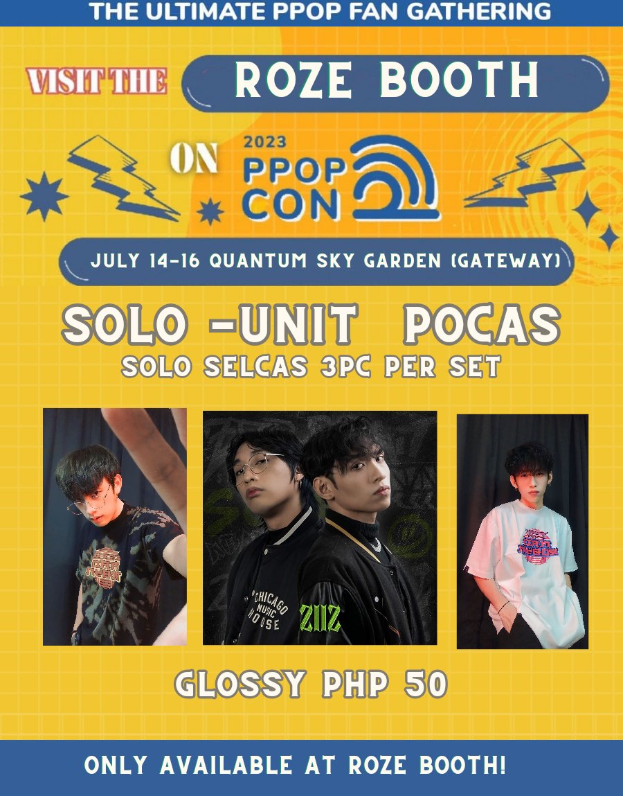 z2zrozes's tweet photo. Get your hands on these premium (and unreleased!) Z2Z PCs on PPOPCON MANILA 2023!
Visit the ROZE booth from July 14-16, 2023 at Quantum Skyview, Gateway Mall 2.
#Z2Z #Z2Z_PPOPCONMANILA2023 #ZerotoZillion https://t.co/FmviM1jZIu
