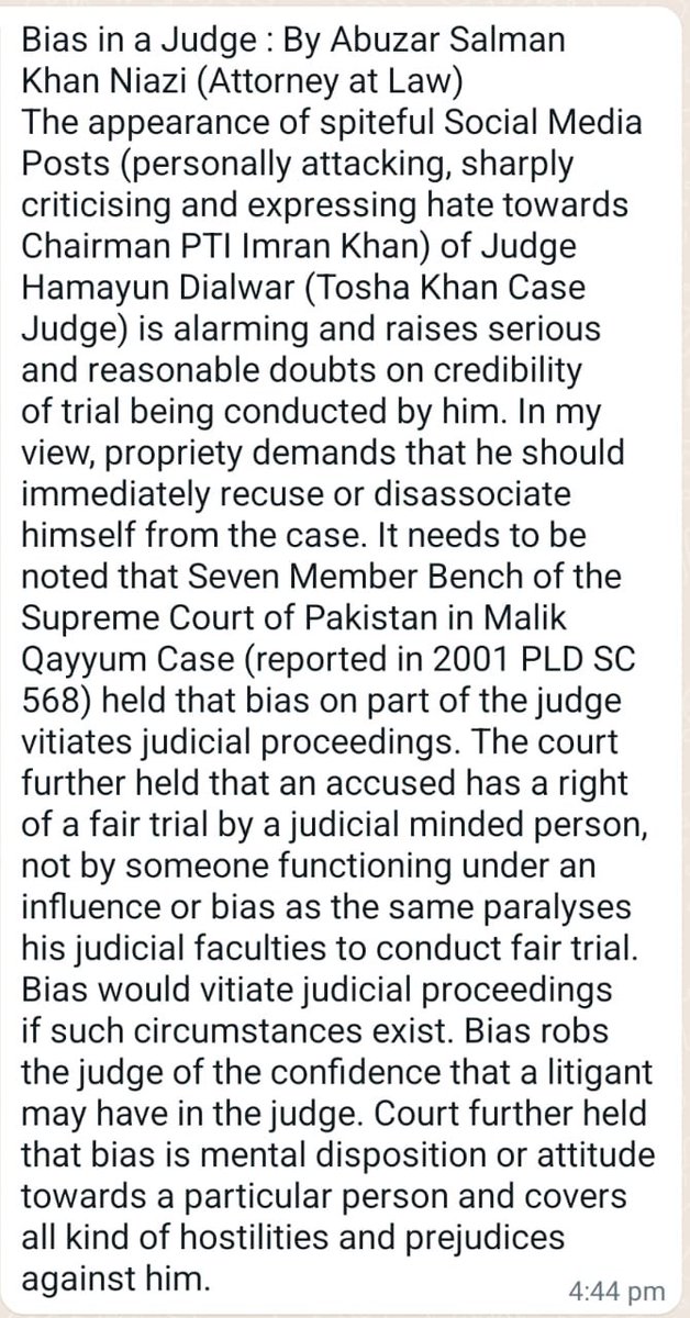 RaoofHasan's tweet photo. Can a judge with such prior bias sit on judgement? This would be no justice. This would be criminal travesty of justice. https://t.co/Otzpu2gy9C