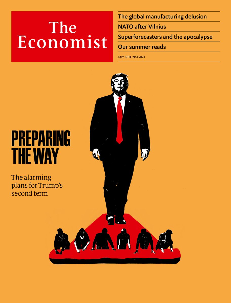 TheEconomist's tweet photo. MAGA Republicans are planning to make a second Trump term disciplined and effective. Do not dismiss their efforts: the details are something to behold https://t.co/Wbo6DGguW4 https://t.co/iPR0UCF57a