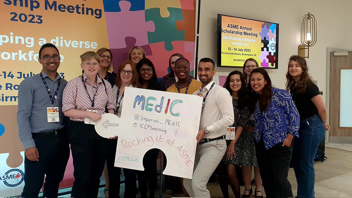 Really proud of our @Imperial_MEdIC team presenting their hard work at #ASME2023 #WorkFamily #MedEd 🙂 👏