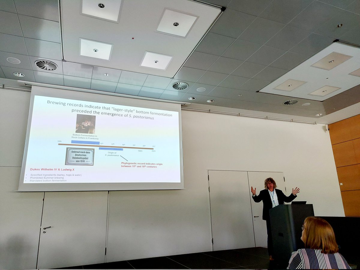 AlexPiragna's tweet photo. Great talks by @jmorrisseycork @ddelneri @jo_schacherer in the "hybrid yeasts" session at #FEMS23 
#yeast #microbiology https://t.co/AmLOMhfNdd