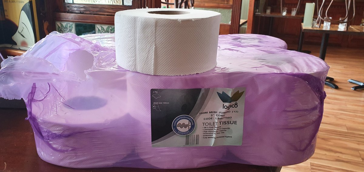 YewTreeTerenure's tweet photo. €40 for a pack of 12 toilet roll ! Crazy prices from wholesalers, the cheaper and better versions are not on the shelves anymore 🤔There may be a "bring your own roll" policy. https://t.co/L5W9QAkWe4