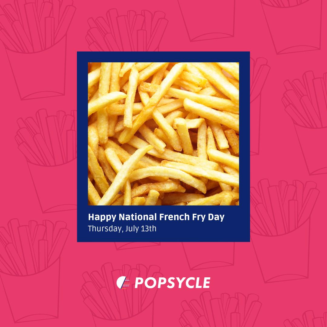 Popsycle3's tweet photo. 🍟 It might be Thursday, but Fry-day vibes are in the air! #NationalFrenchFryDay #DigitalMarketing #PopsycleDigital https://t.co/EABX8CaoTd