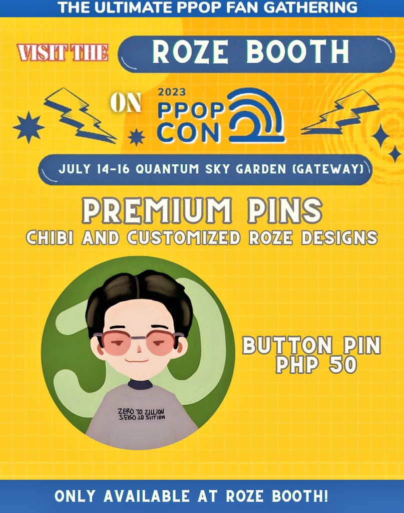z2zrozes's tweet photo. @PPOPCONVENTION @Z2ZOfficial @joxstyles @Z2Z_SOYA Customized Button Pins (unreleased and released selcas) on PPOPCON MANILA 2023!
Visit the ROZE Abooth from July 14-16, 2023 at Quantum Skyview, Gateway Mall 2.
#Z2Z #Z2Z_PPOPCONMANILA2023 #ZerotoZillion https://t.co/Fuey0LzCwp
