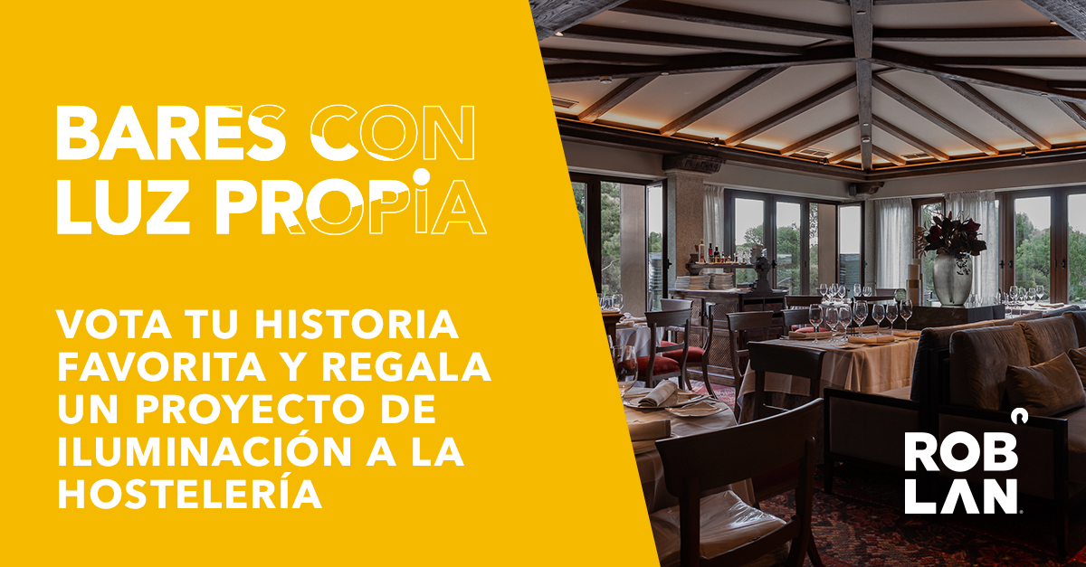 Roblan_EU's tweet photo. Solo cinco bares y restaurantes podrán hacerse con uno de los proyectos de iluminación Roblan ✨.
Haz que los hosteleros brillen con luz propia votando a tu historia favorita:
https://t.co/bHtYzJkh6t as.php
#BaresConLuzPropia #Roblan #Iluminación #Bar #Restaurante https://t.co/PogrklB9x1