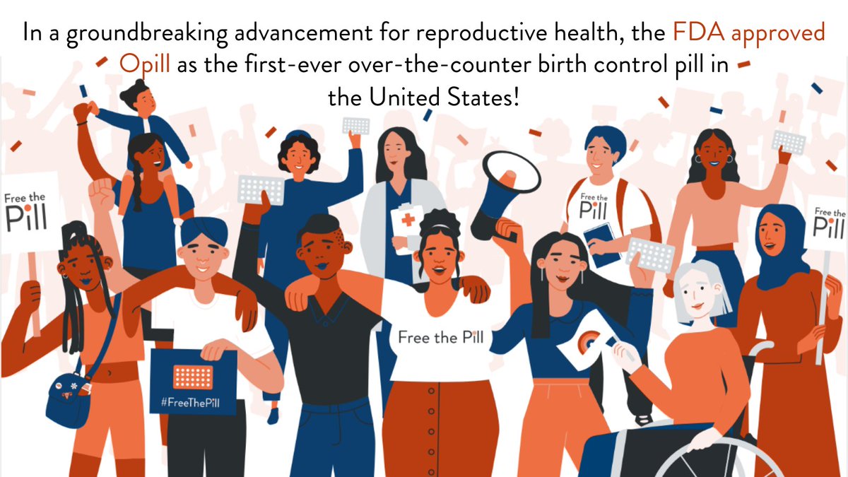 ‼️ Breaking news‼️ We just made history: in a GROUNDBREAKING advancement for #repro health, the @US_FDA just approved Opill, the FIRST-EVER over-the-counter birth control pill. #FreeThePill