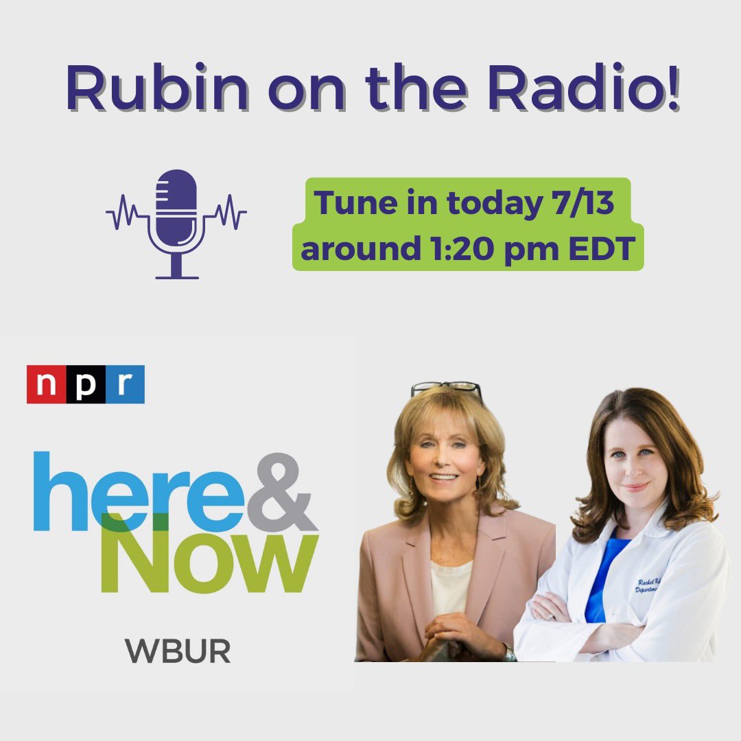 Unless there’s a news emergency 

Tune in to NPR’s Here &amp; Now this afternoon at 1:20pm EDT. You’ll hear Robin Young and me talk about menopause, pelvic health, and sexual medicine. <a href="/NPR/">NPR</a> 

wbur.org/radio/programs…