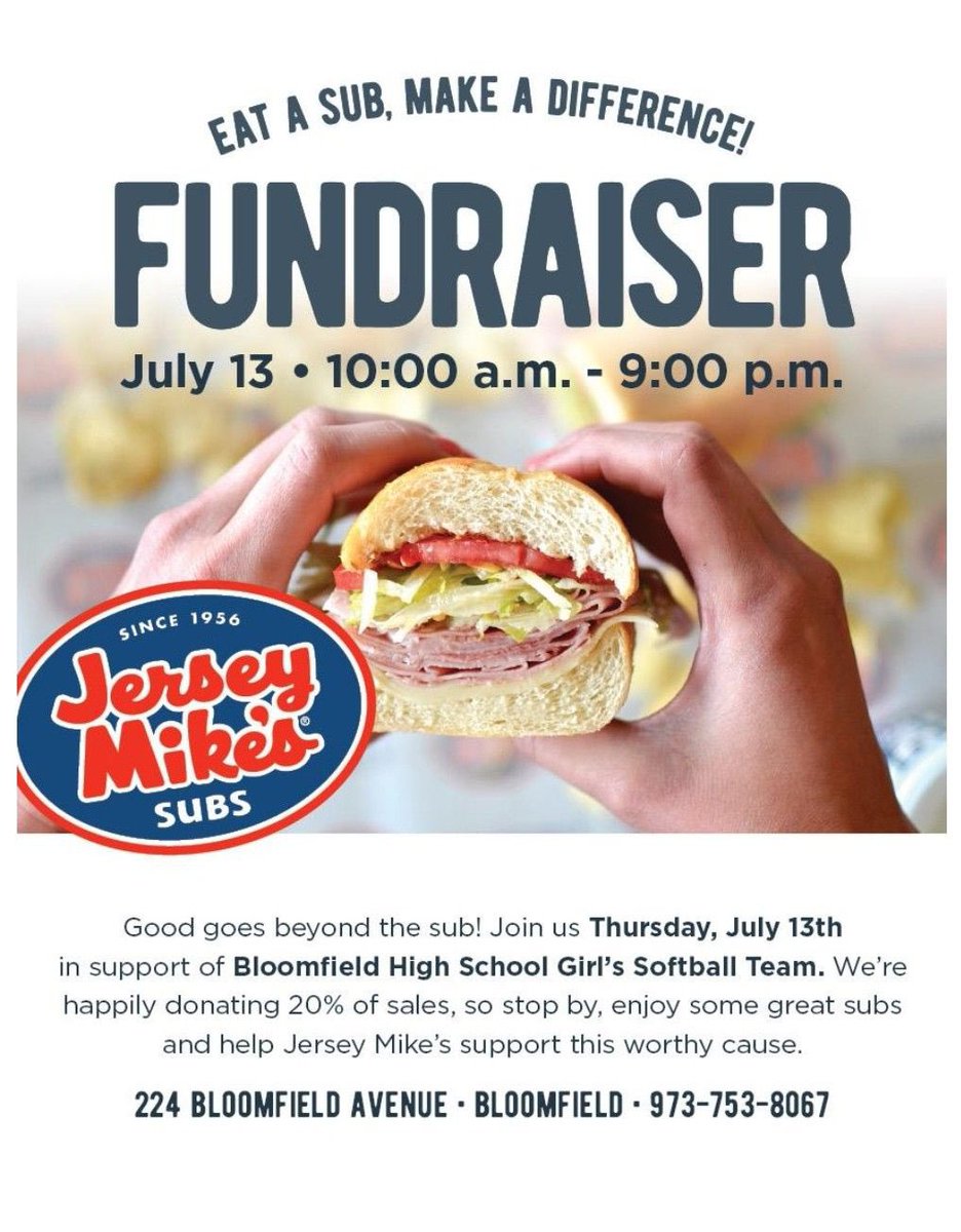 Please support BHS Girls Softball TODAY at Jersey Mike’s …