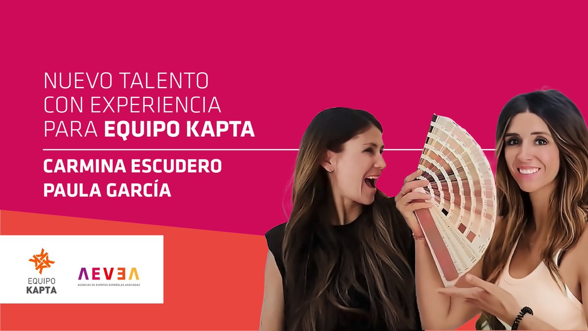Nuevo talento con experiencia para Equipo Kapta  
La agencia de eventos <a href="/EquipoKapta/">EquipoKapta</a> ha reforzado sus áreas, creativa y de proyectos, con las incorporaciones de Carmina Escudero, como nueva Directora Creativa, y Paula García, como nueva Directora de Proyectos.