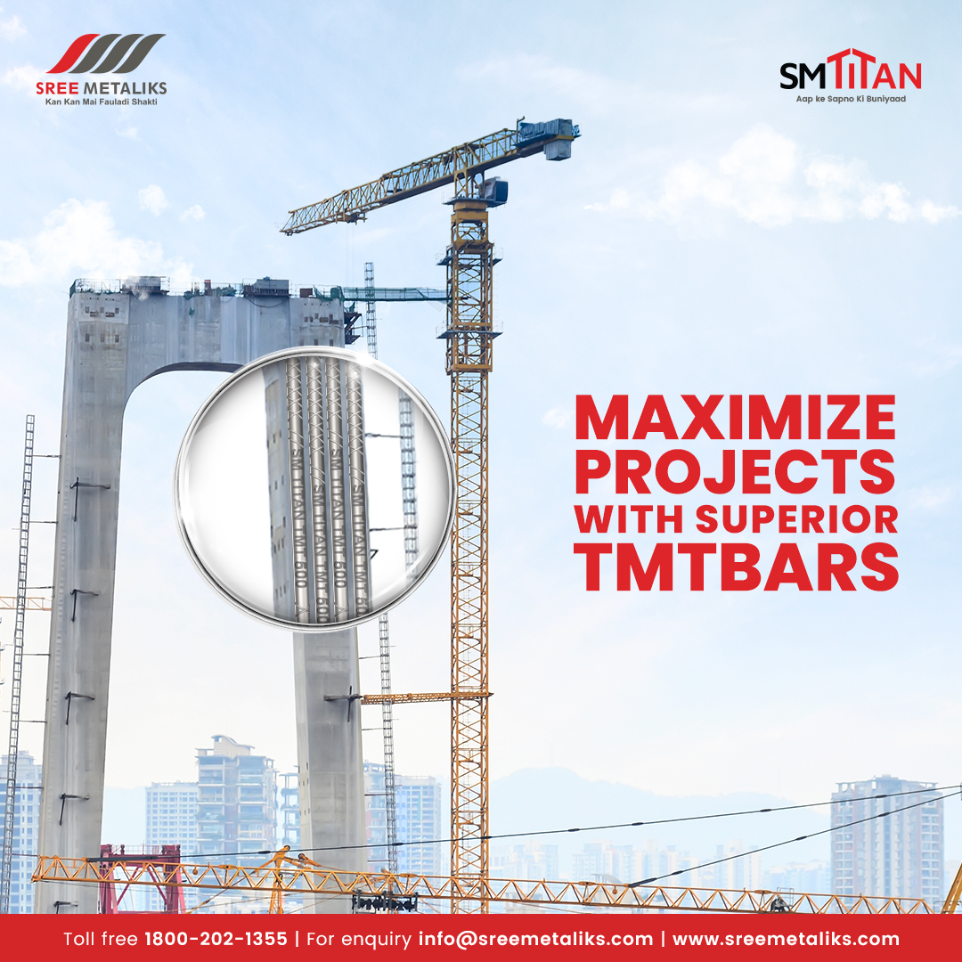 Are you looking for superior strength and durable TMT bars for your construction projects? 
#SuperiorStrength #DurableTMTBars #ConstructionProjects #SreeMetaliks #OptimalPerformance #StrictSupervision #UnmatchedQuality #QualityAssurance #StructuralIntegrity #BestChoice
