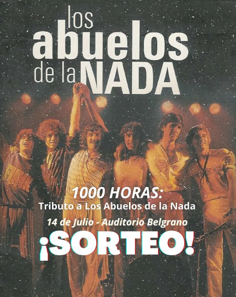 ¡Vayan a Instagram que estamos sorteando un par de entradas para 1000 Horas: Tributo a Los Abuelos de la Nada - Viernes 14 de Julio - 21hs Auditorio de Belgrano!

instagram.com/p/CukyKMFOb9k/