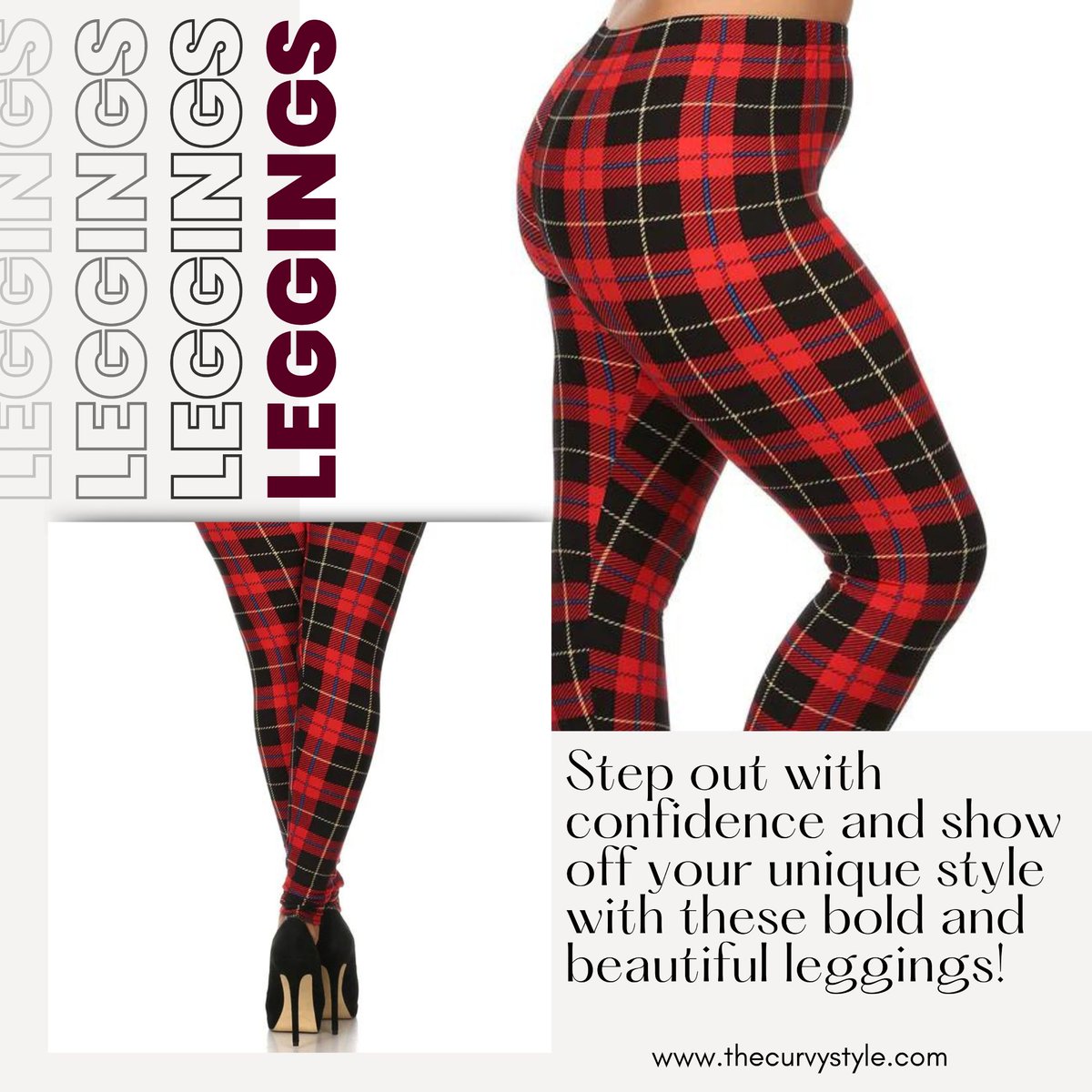 💃👖 The eye-catching plaid and checkered print adds a touch of edginess to your outfit, perfect for both casual and dressier occasions. Shop now! thecurvystyle.com/products/lit2-… . #PlusSizeLeggings #PlaidPrint #CheckeredStyle #FullLengthLeggings #CurvyFashion