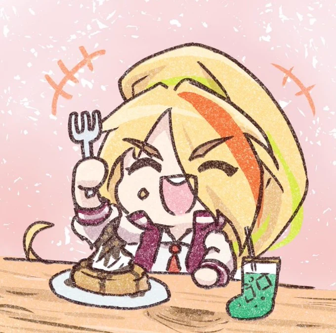 ブラモンコラボを食べる二階堂サキ