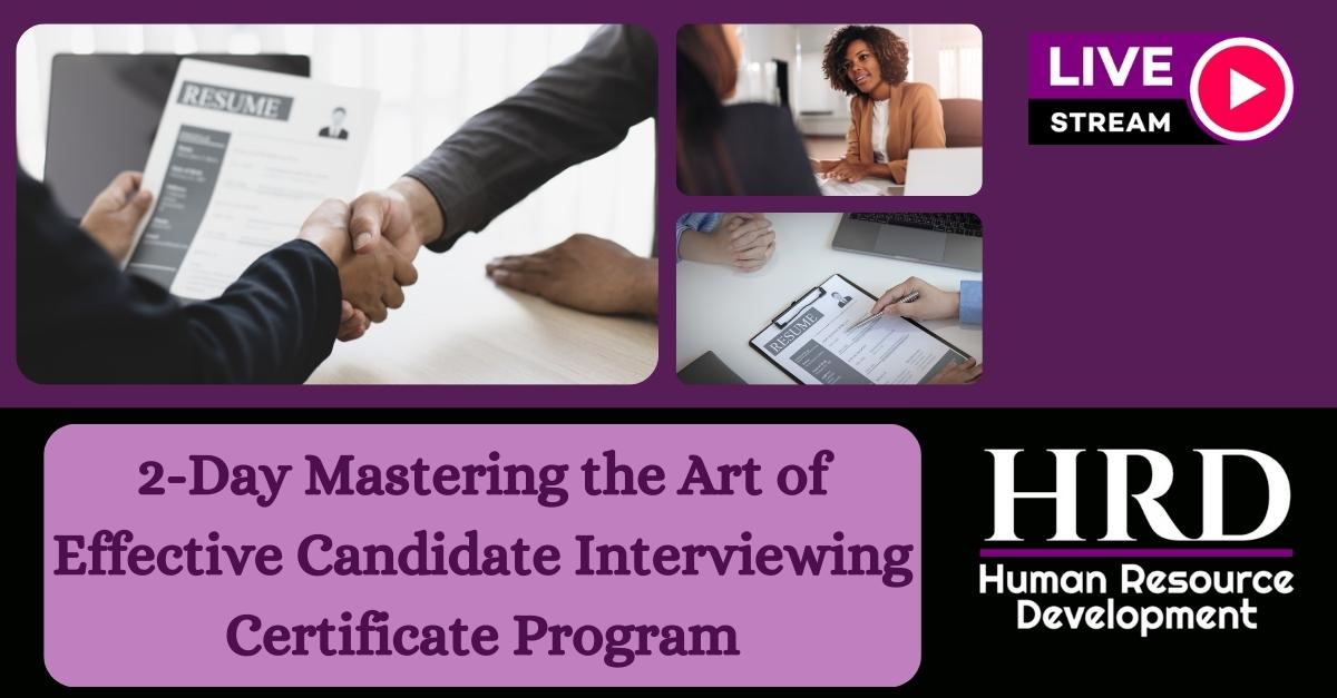 This Certificate Program is a comprehensive live training class designed to provide HR Professionals involved in the hiring process with the skills and knowledge needed to conduct effective and successful candidate interviews. #bestpractices

hrdevelop.com/2-day-masterin…