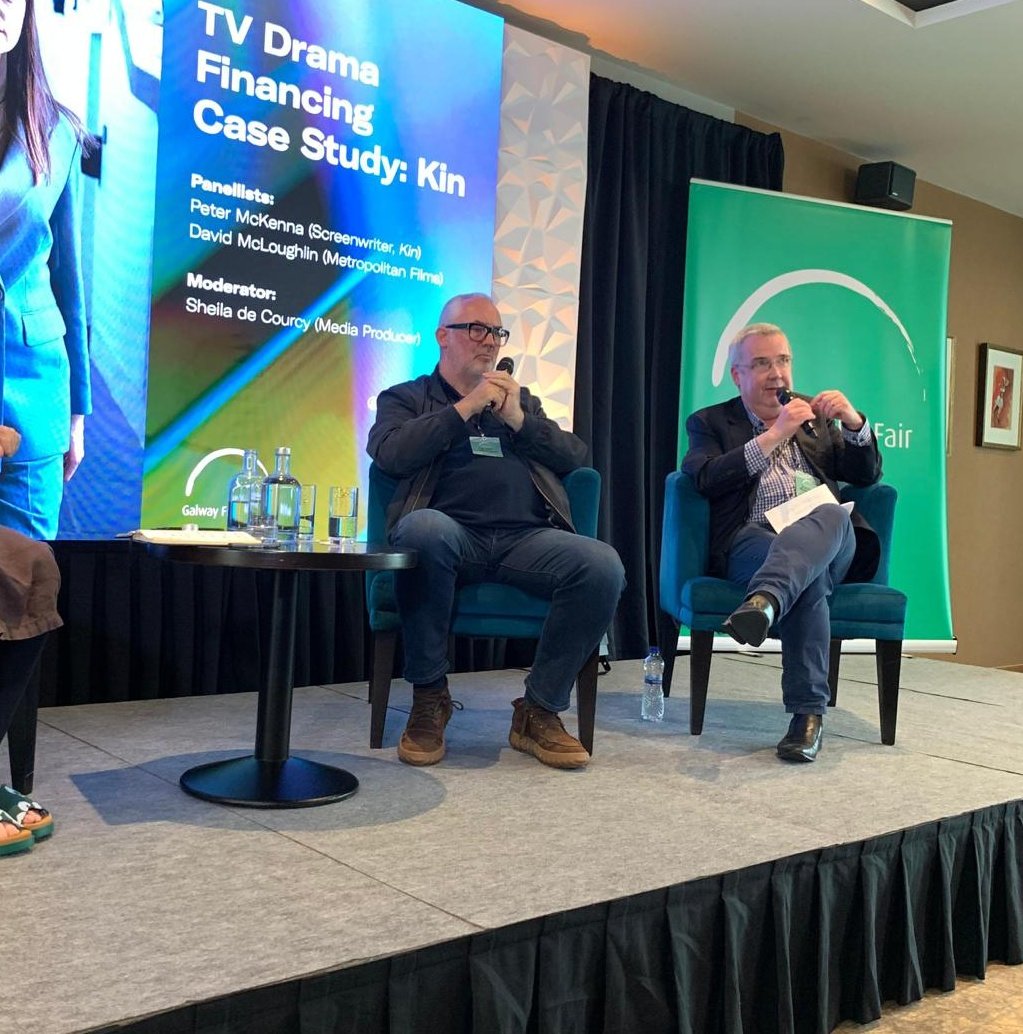 GalwayFilm's tweet photo. "We need more people in the industry.
We're only going to get more people if there's more work in the industry.
We're only going to get more work if we're more competitive internationally." 🌍

- David McLoughlin at our TV Drama Financing Case Study 

#FilmFair #FleadhForum23 https://t.co/r1YXXa7SnS