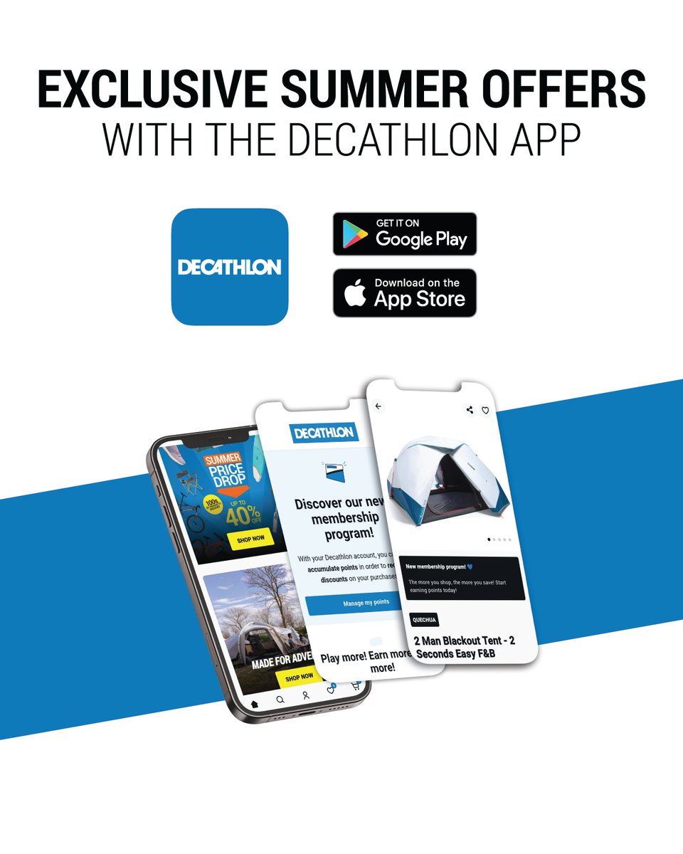 App exclusive, get 10% off on selected Golf, Watersports and Cycling products! 🏌 🛶 🚲
Check back every Thursday for new App deals!
🔗 bit.ly/3CZMQvY