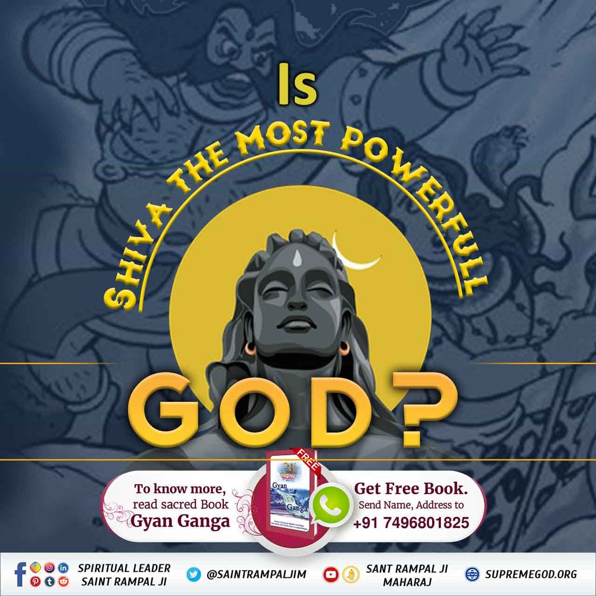 #SecretsOfLordShiva
Lord Shiva cannot grant Salvation because he is not Eternal.
He is in the cycle of birth and death.
ज्ञान गंगा