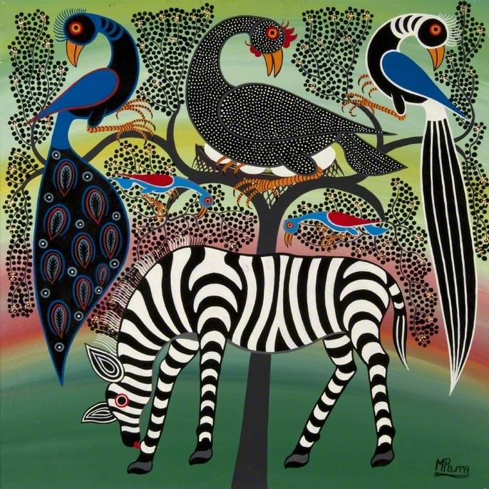 Today's #onlineartexchange is wild animals - but which of the many wonderful zebras on Art UK shall I choose? Time to pull out my article about the top ten zebras in public collections.... artuk.org/discover/stori… #thewildescape #zebra