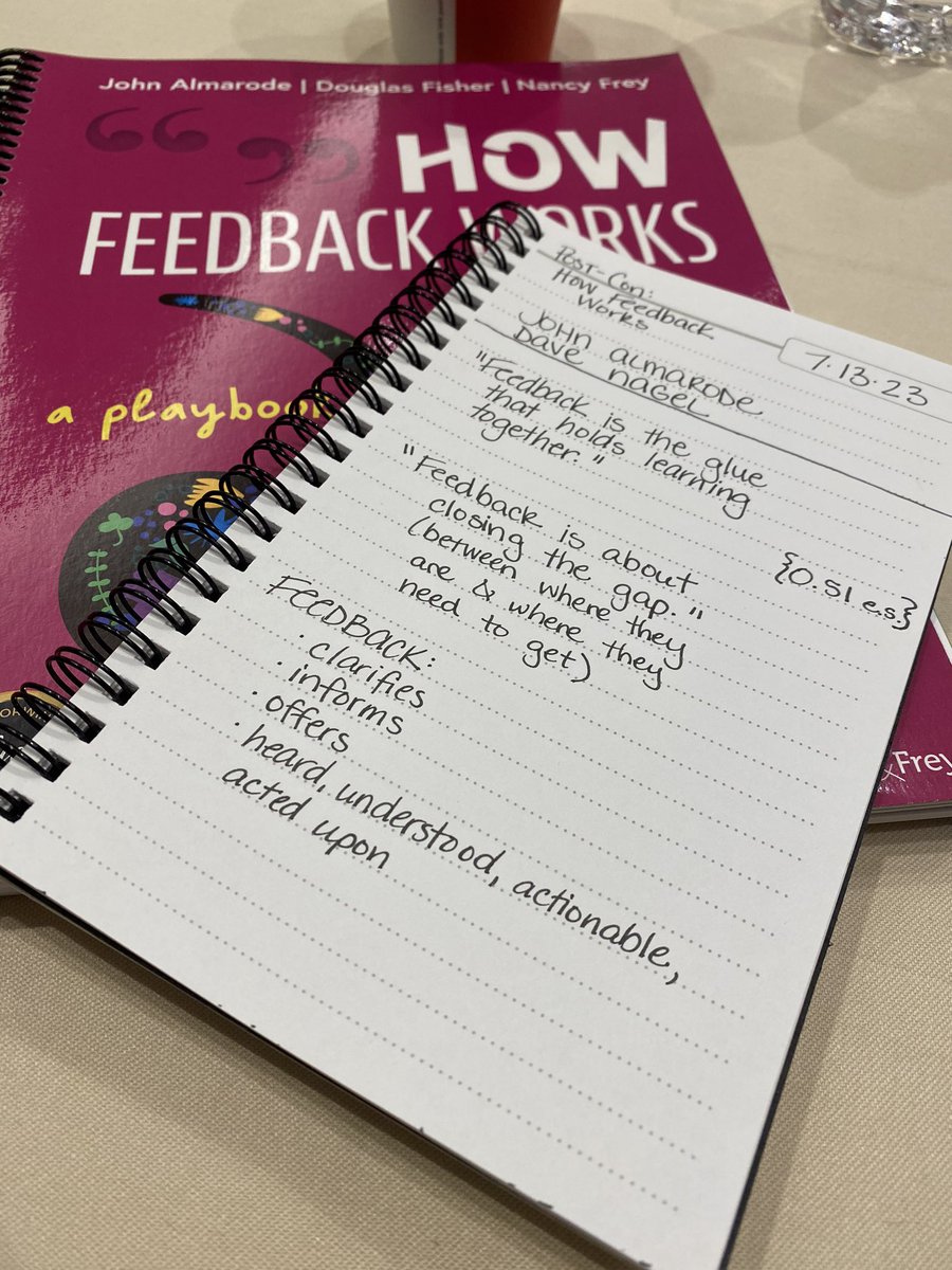 Wrapping up #AVL2023 with post-conference session on FEEDBACK. “Feedback is the glue the holds learning together.” Thanks, @jtalmarode and @Dave_Nagel1 ! #ksmtss #getyourshineon