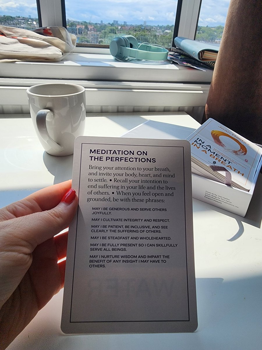 Carine Roos (she/her) (@carineroos) on Twitter photo A break to show this gem that just arrived at my house "In a moment in a breath" by <a href="/jhalifax/">Joan Halifax</a>. The kit is 55 deck meditations inspired by the 5 elements: Earth, Water, Fire, Air and Space. A simple way to help you tune in, cultivate compassion, and still the mind. A break to show this gem that just arrived at my house "In a moment in a breath" by <a href="/jhalifax/">Joan Halifax</a>. The kit is 55 deck meditations inspired by the 5 elements: Earth, Water, Fire, Air and Space. A simple way to help you tune in, cultivate compassion, and still the mind.