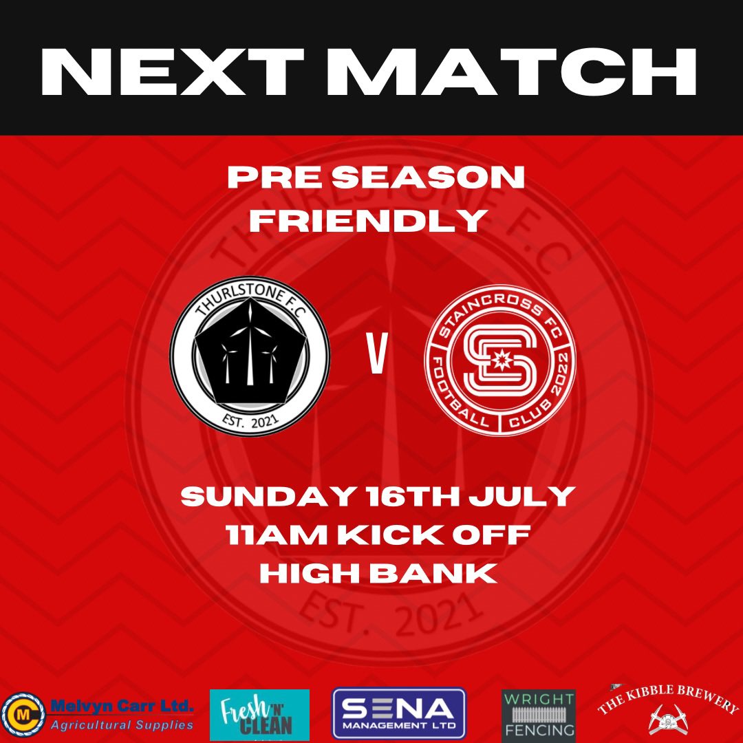 Pre season kicks off on Sunday as we host Staincross up at High Bank.