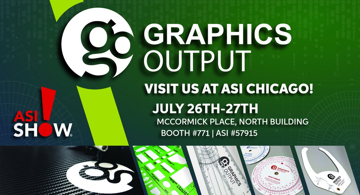 GraphicsOutput's tweet image. 🎉Exciting news! Graphics Output is now an ASI Supplier! Catch us at ASI Show Chicago on July 26th and 27th, Booth #771. See you there! #ASIChicago #Tradeshow