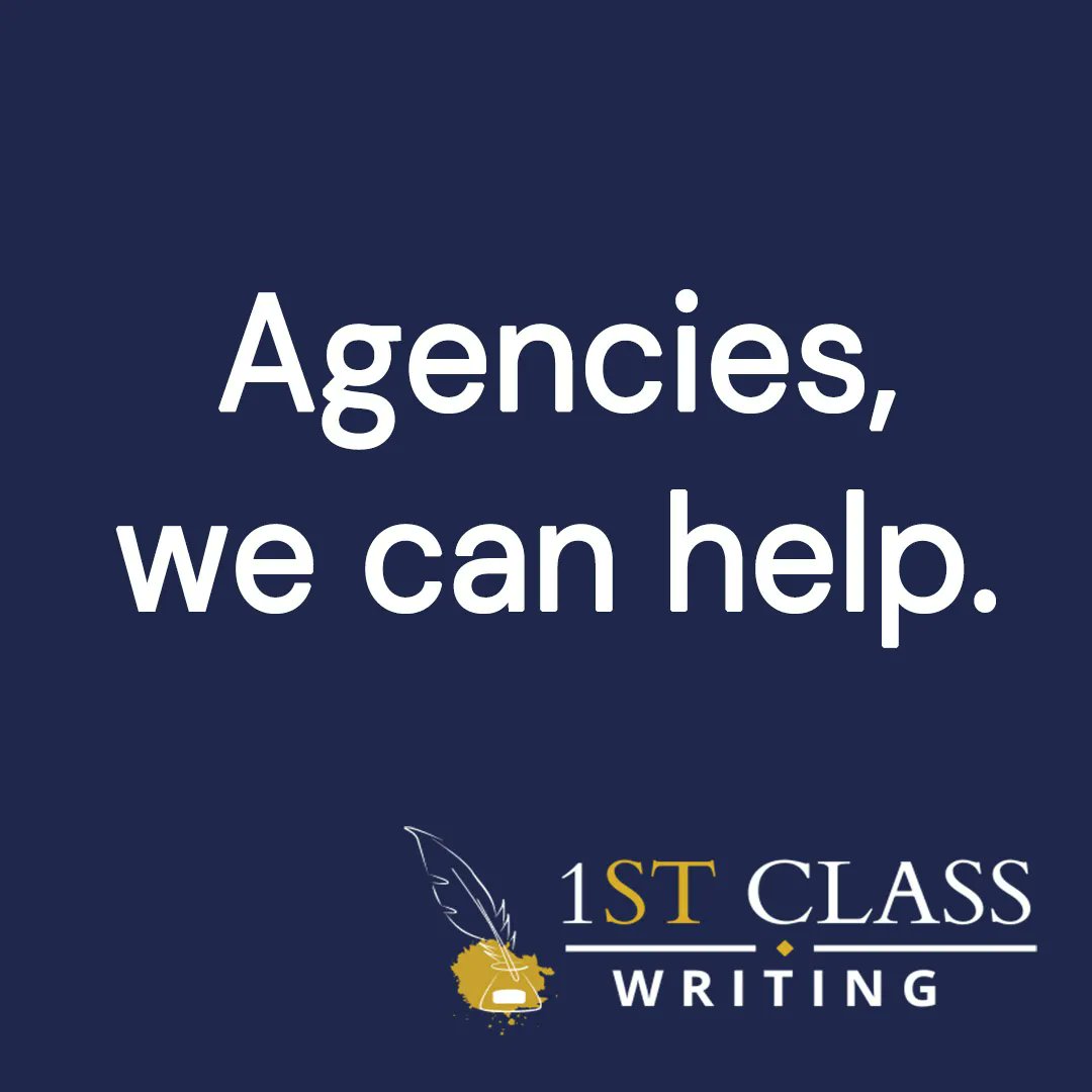 Agencies, you have a lot of brands to build. Our team can help by writing well-researched, well-crafted content for your clients' websites. ✏️ 

We'll boost their brands—and yours, too. 👍 

#branding #marketingagencies #writersforhire #websitewriting #WritingCommunity