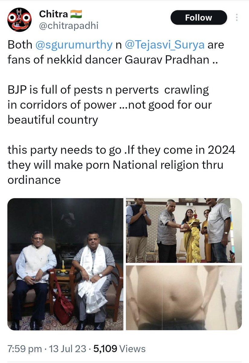 surnell's tweet photo. These Mutt Ambassadors think this language is damn cool. She doesn't realise that what she is tweeting is a reflection of her
#DataChor Gaurav Pradhan being an AH is given. But why stoop to his level https://t.co/k3dIZNQ98j
