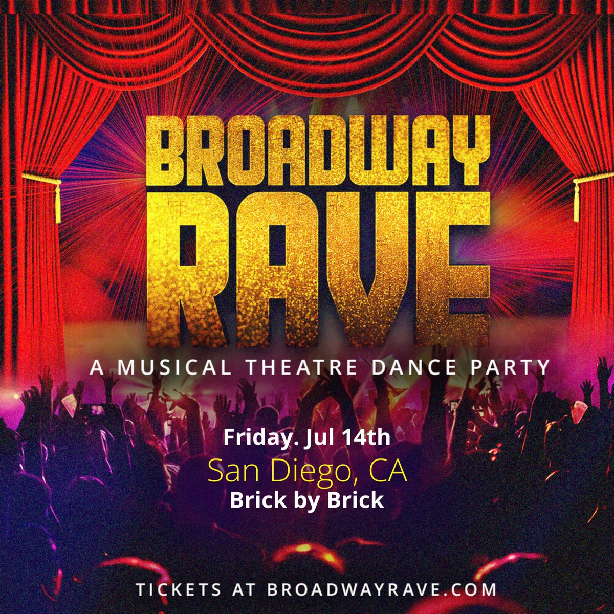 TOMORROW // Step into the spotlight and experience the ultimate fusion of musical theatre and dance at @broadwayrave_! bit.ly/BroadwayRaveSD #LiveAtBxB #BroadwayRave @BenPlattFANCLUB @BroadwayWorld