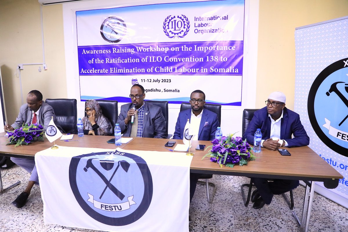 festusomalia's tweet photo. #Somalia builds consensus on ratifying fundamental @ILO Convention on child labour 
➡️ https://t.co/NzdeHkKwzX https://t.co/M2KjPYprOS