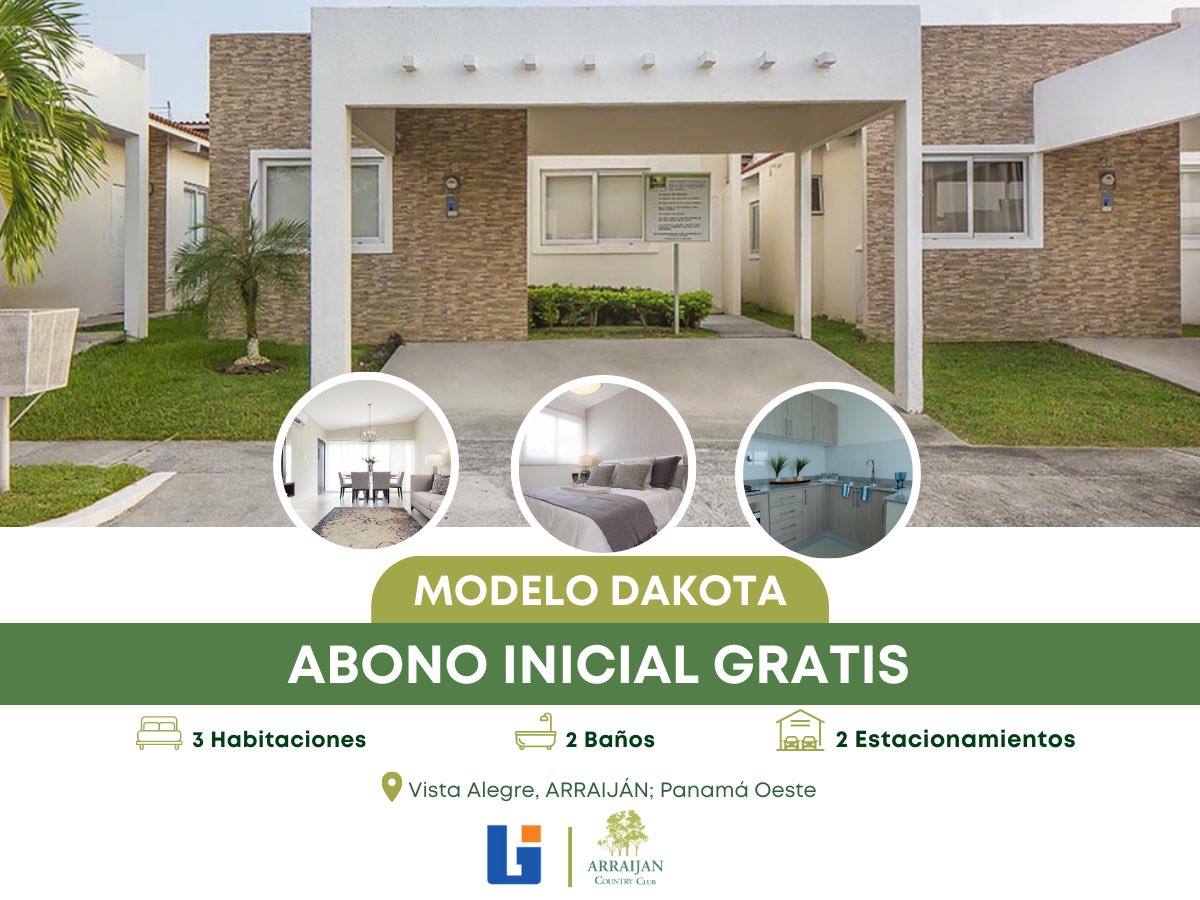 🌟 ¡Aprovecha esta increíble promoción en el modelo Dakota! ¡ABONO INICIAL GRATIS! 💰✨ No esperes más y agarra esta grandiosa oportunidad para hacer realidad el sueño de vivir en la casa que tanto anhelas.

Comunícate con nosotros al:

📱 (507) 6379 - 4280