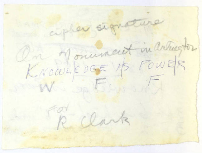 DC31 on the way. Reading about FBacon≠Bard by William and Elizabeth Friedman and I see this note about Friedmans grave marker. Puzzle Baader meinhof or Puzzler time travelling?!