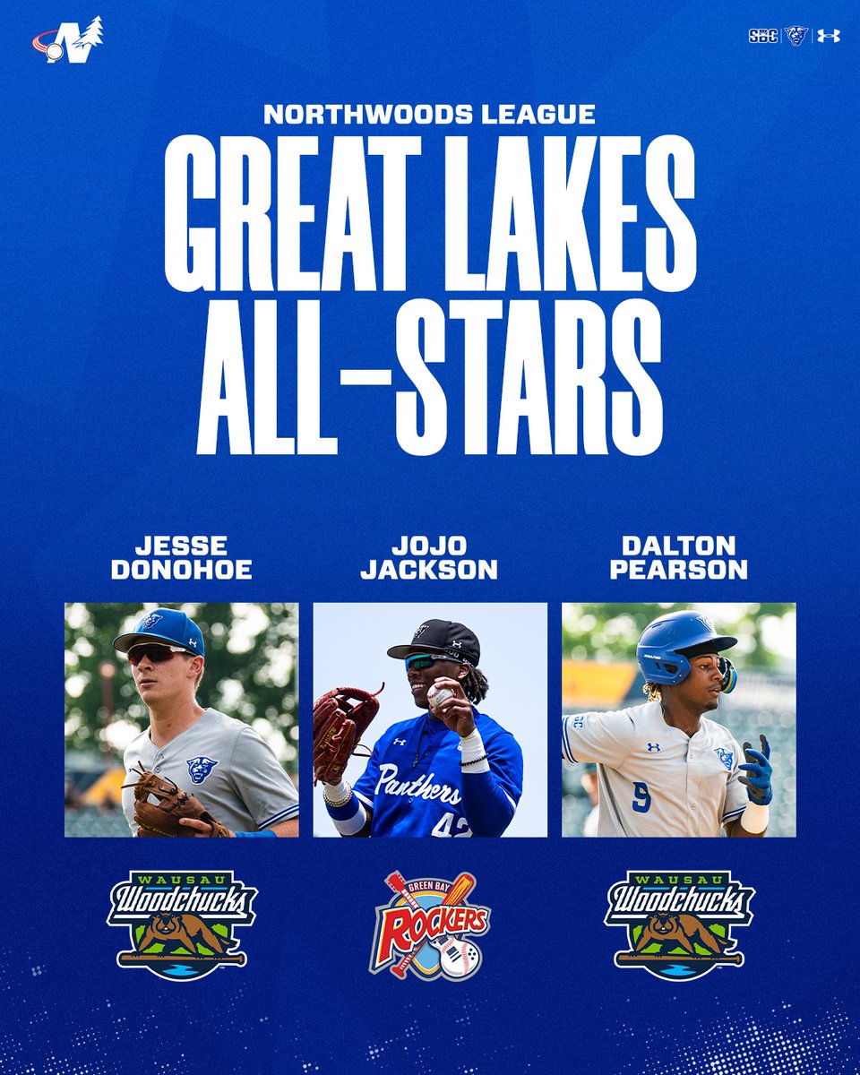 𝗦𝗧𝗔𝗥 𝗣𝗢𝗪𝗘𝗥💥 Congrats to these All-Stars: Donohoe: .308/4 HR/27 RBI Pearson: .341/5 HR/30 RBI Jackson: .315/ 2 HR/24 RBI #OurCity | #BLB