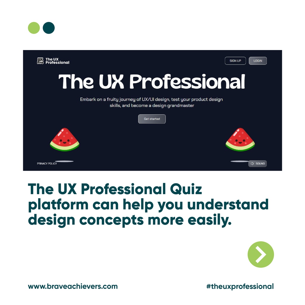 BraveAchievers's tweet image. The UX Professional Quiz Game will be launched soon and the excitement is building. 

There are many benefits to using the platform. 

Stay tuned for updates on how you can sign up!
_ 
_ 
_
#productdesigntips #uiuxdesign #braveachievers #uxdesignmastery