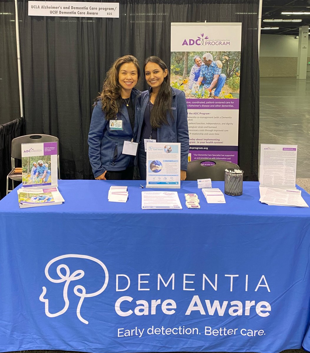 @mpanlilioUCLA and Jagrup K. are at @PriMedCME, Booth 825. Come learn more about #TheADCProgram and other UCLA key offerings in partnership with @UCSFGeriatrics's #DementiaCareAware
