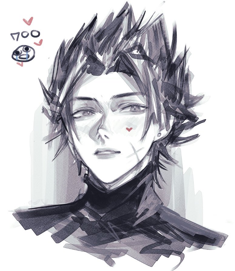 Tu0fu's tweet photo. TY FOR 7 FOLLOWERS YAAH the doodle shall be this poorly made zack fair im madly inlove with him https://t.co/XS9i17DbTv
