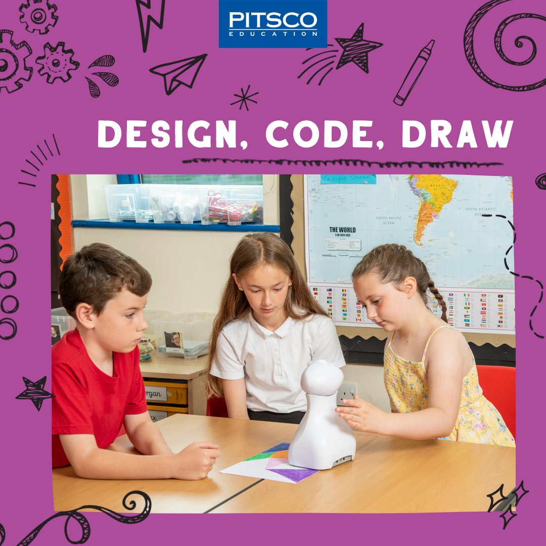 pitscoed's tweet image. 🎨🤖 Create a robot masterpiece with Oti-Bot!

Design a shape, word, or whatever you can dream up, then code online to send to Oti-Bot! The fun and imagination has no limit!! ✨
#Codeforkids #STEAM
pitsco.com/Oti-Bot