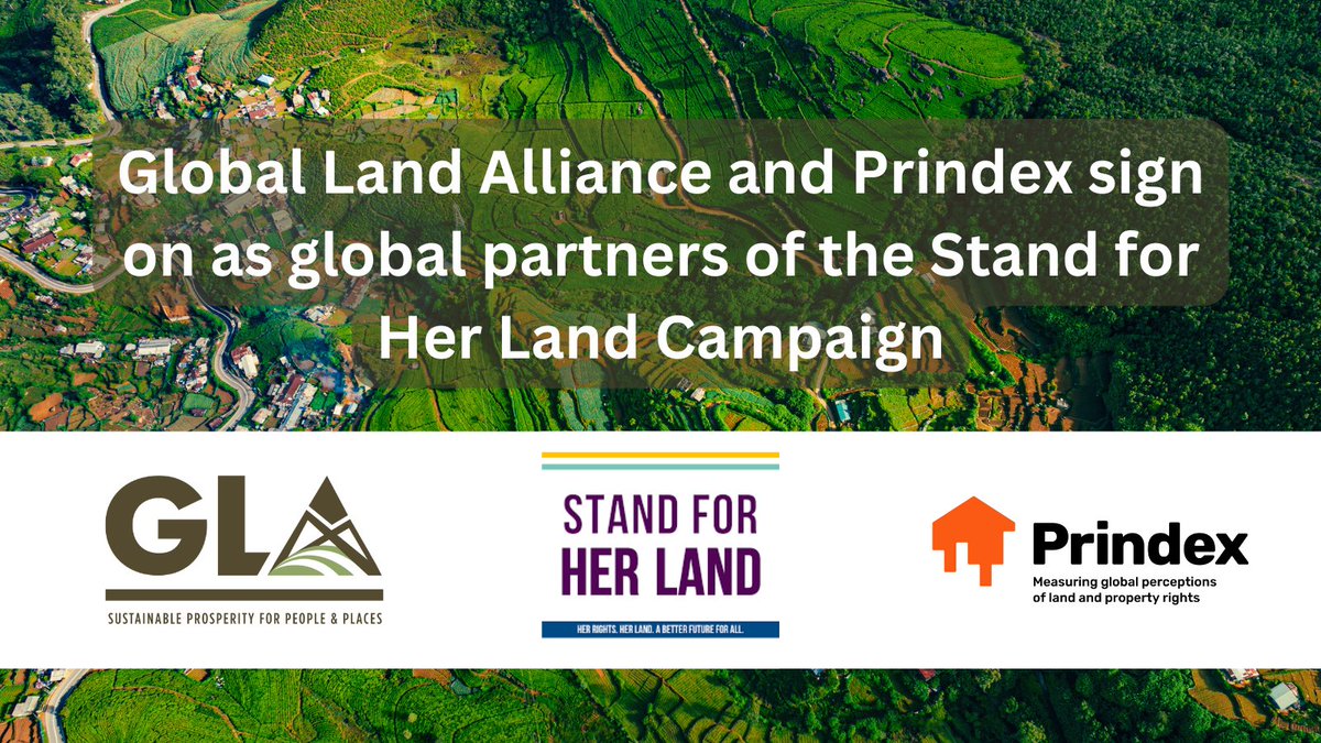 Prindex (@prindexglobal) on Twitter photo This week Prindex and <a href="/GlobalLandAllia/">Global Land Alliance</a> formally joined the <a href="/Stand4HerLand/">Stand4HerLand</a> campaign. We look forward to collaborating with, & supporting partners around the work to advance the vision of #S4HL: to bridge the gap between law & practice for Womens Land Rights globallandalliance.org/gla-news/globa… This week Prindex and <a href="/GlobalLandAllia/">Global Land Alliance</a> formally joined the <a href="/Stand4HerLand/">Stand4HerLand</a> campaign. We look forward to collaborating with, & supporting partners around the work to advance the vision of #S4HL: to bridge the gap between law & practice for Womens Land Rights globallandalliance.org/gla-news/globa…