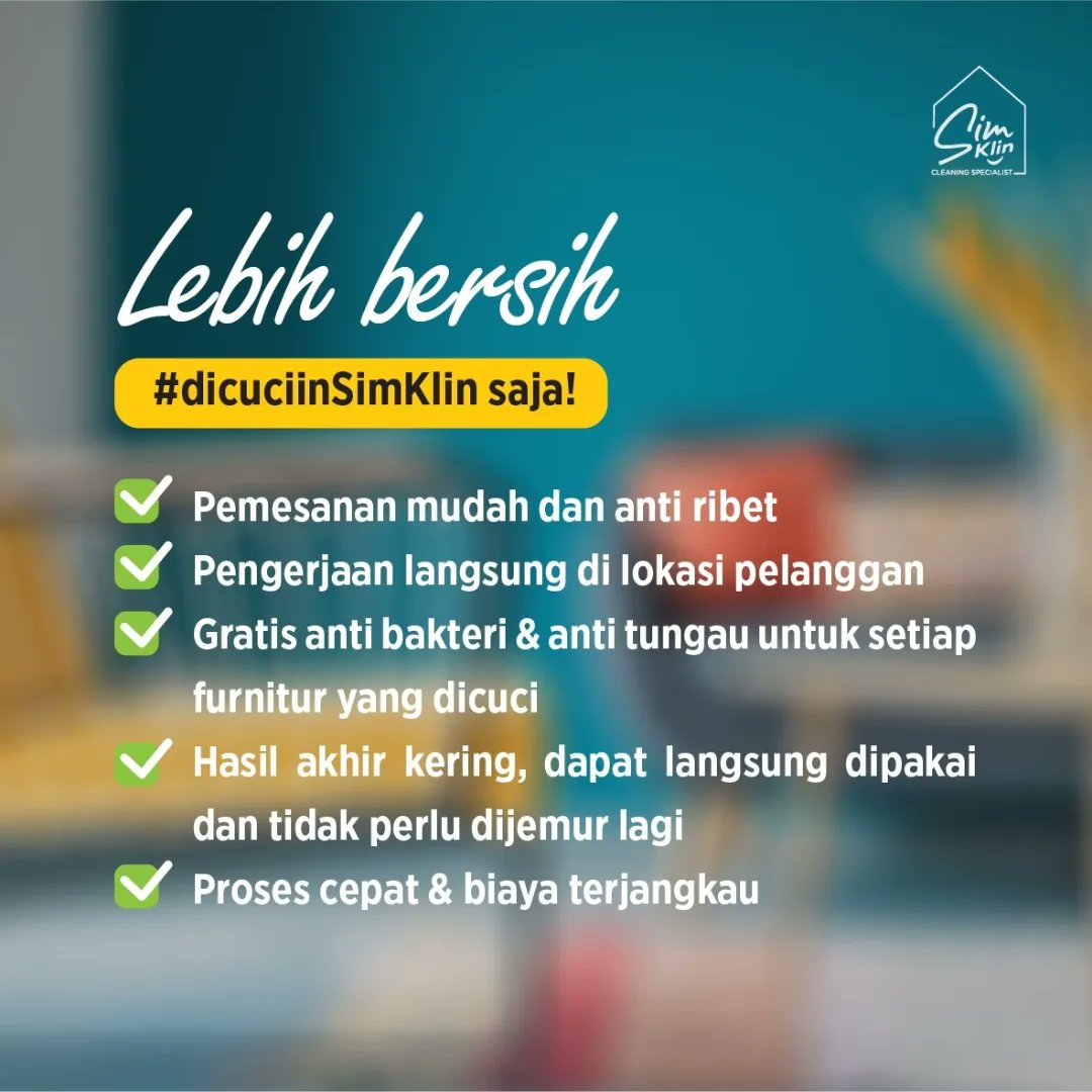 Simklin_id's tweet photo. SELALU ADA PROMO ❤️
Mau cuci kasur? Cuci Sofa? Cuci Karpet? Cuci jok mobil ? Bisaaaa

SimKlin Cleaning Specialist kini sudah beroperasi di area Jabodetabek
#SobatResik sudah dapat memesan layanan kami H-3 🙏😊

WA : 0811-2575-755
IG : https://t.co/lV6uzNqUsY_jabodetabek https://t.co/H25pnndybn