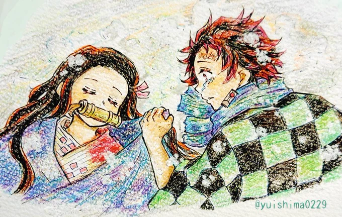 過去絵で兄妹絵ばかりですが、 竈門炭治郎くん生まれてきてくれてありがとうございます