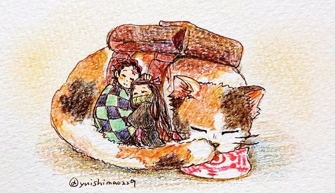 過去絵で兄妹絵ばかりですが、 竈門炭治郎くん生まれてきてくれてありがとうございます